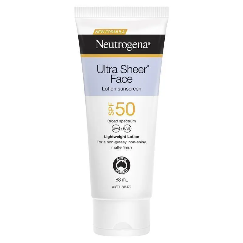 Neutrogena Ultra Sheer Face Sunscreen SPF50 88mL Matte Finish