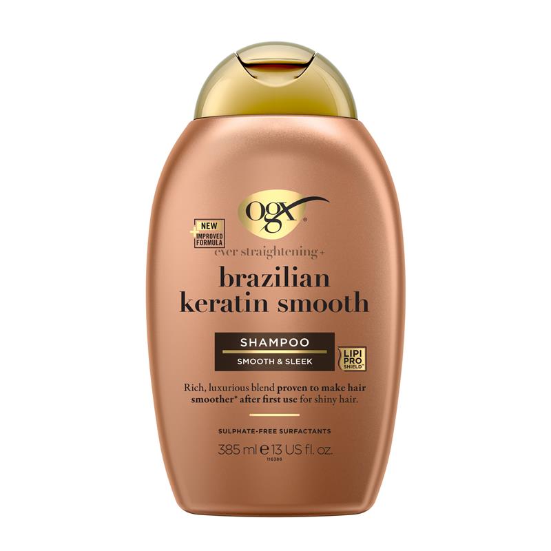 OGX Brazilian Keratin Smooth Shampoo 385 ml for Smooth Hair