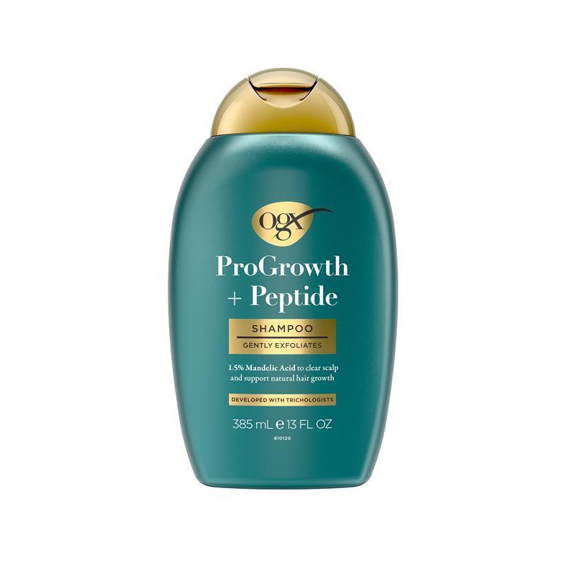 OGX ProGrowth + Peptide Shampoo 385 mL for Scalp Exfoliation
