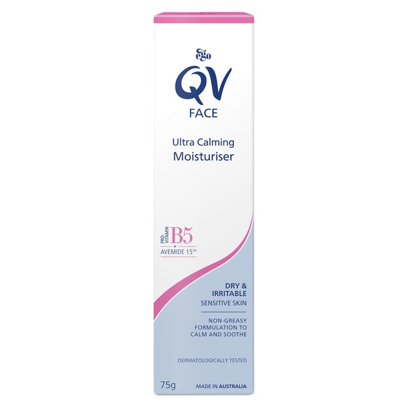QV Face Ultra Calming Moisturiser 75g for Dry Irritable Skin