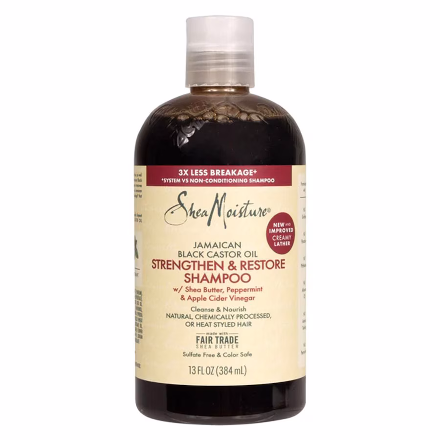 Shea Moisture Jamaican Black Castor Oil Shampoo 13 FL OZ 3X Less Breakage