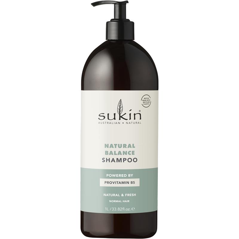 Sukin Natural Balance Shampoo 1L for Normal Hair Powered by ProVitamin B5