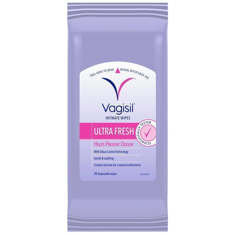 Vagisil Ultra Fresh Intimate Wipes 20 Count Helps Prevent Odour