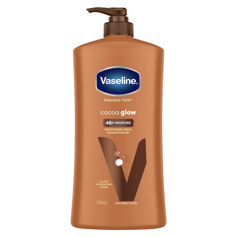 Vaseline Intensive Care Cocoa Glow 750mL for Radiant 48H Moisture