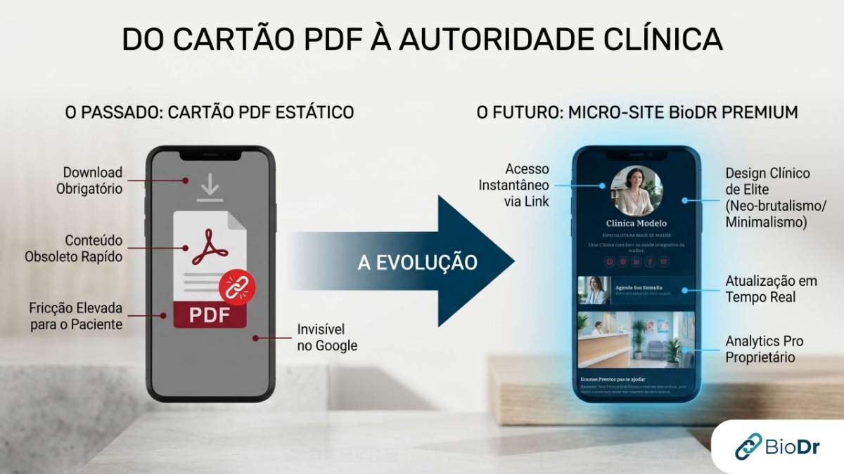 A Morte do Cartão Digital em PDF: Por que o BioDR é a Nova Fronteira da Autoridade Clínica