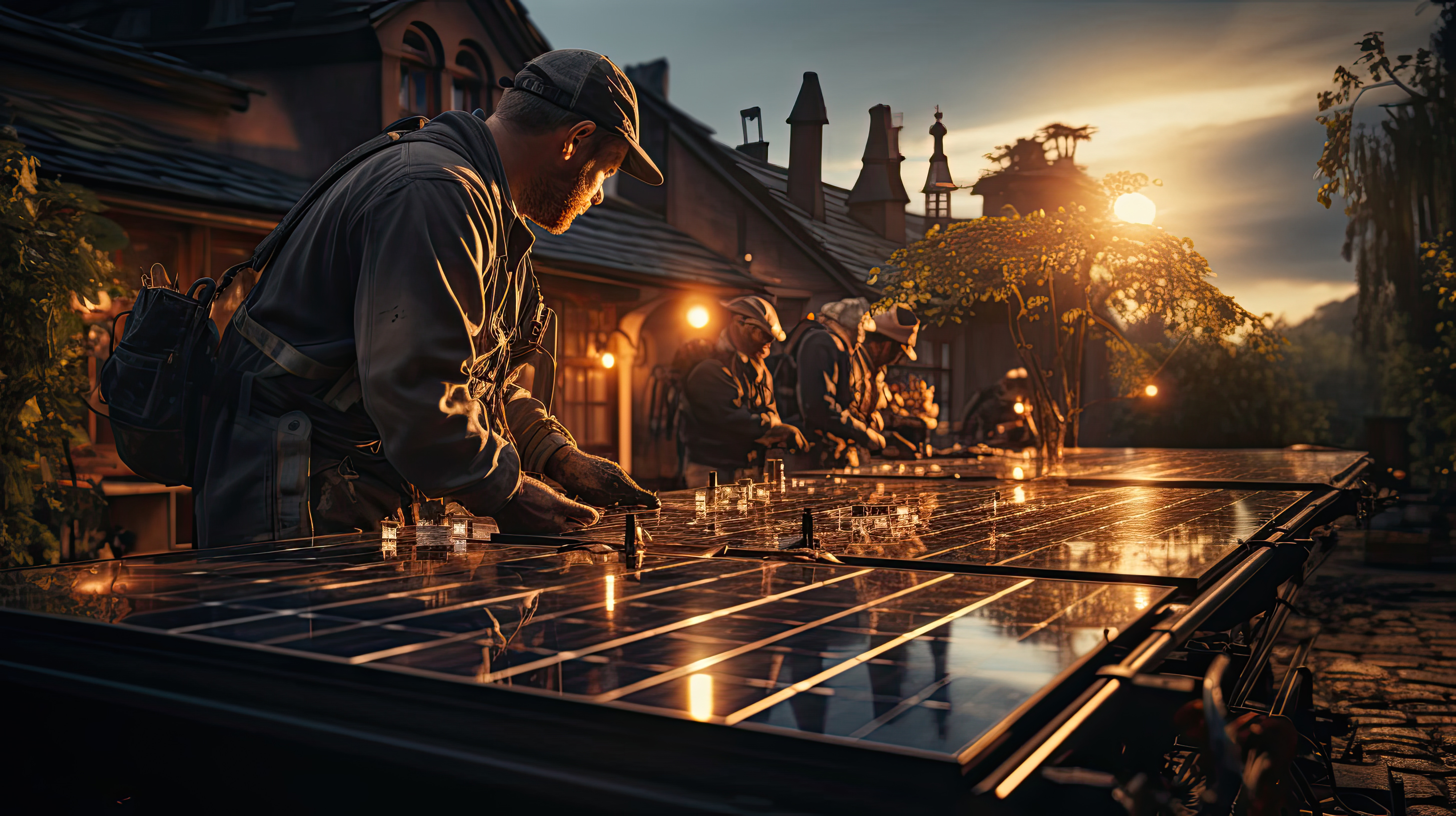 Solarpanel Handwerker