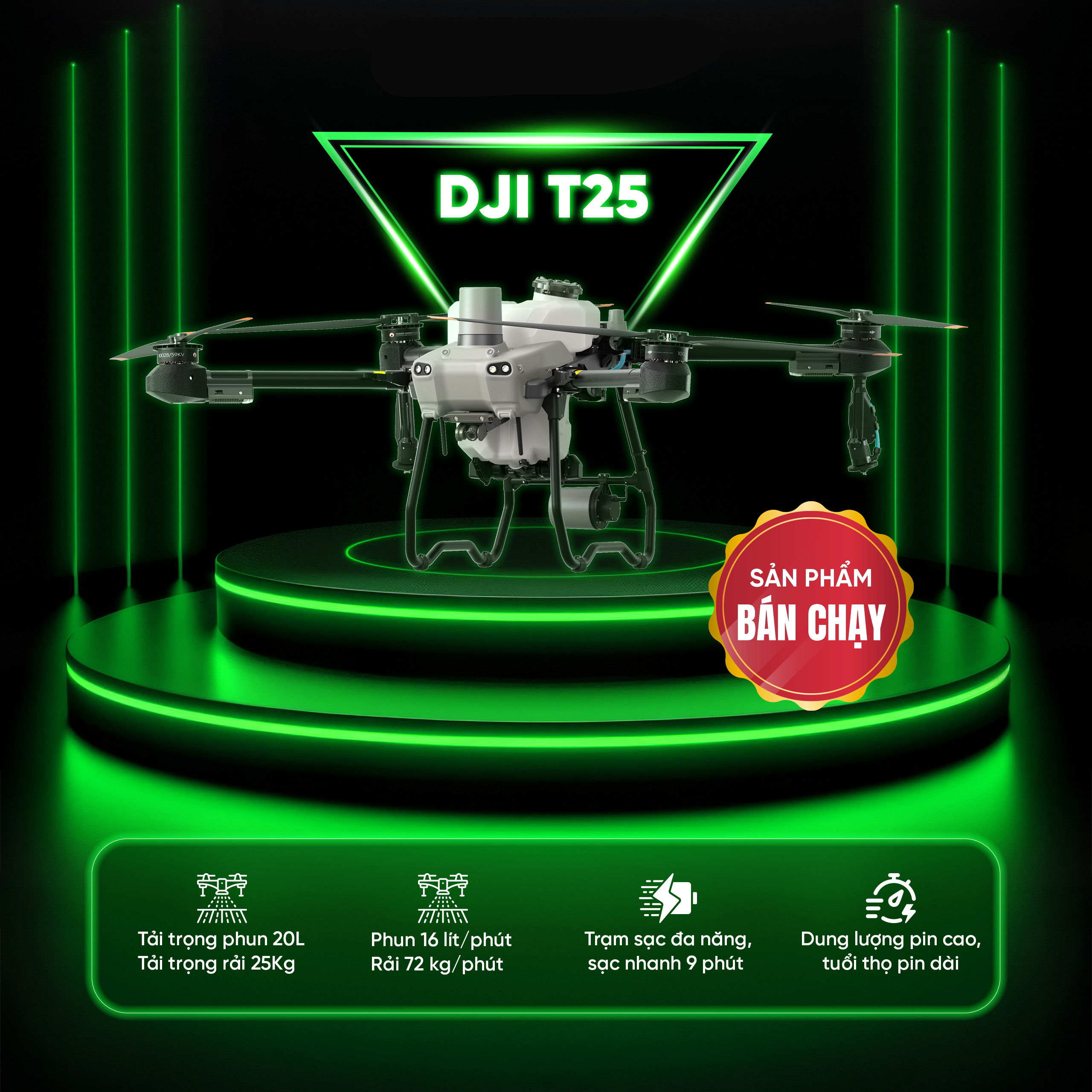 THIẾT BỊ BAY NÔNG NGHIỆP DJI AGRAS T25