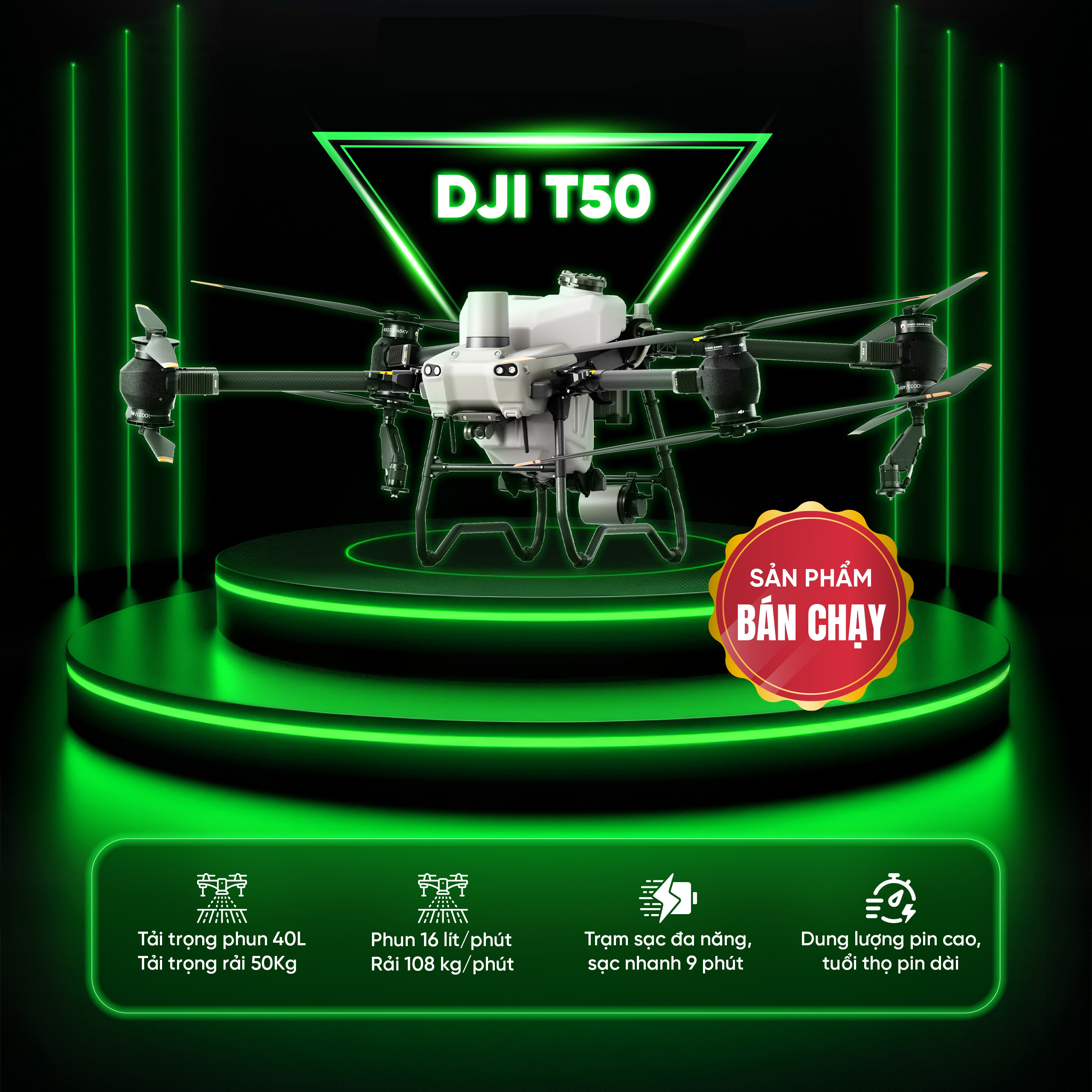 THIẾT BỊ BAY NÔNG NGHIỆP DJI AGRAS T50