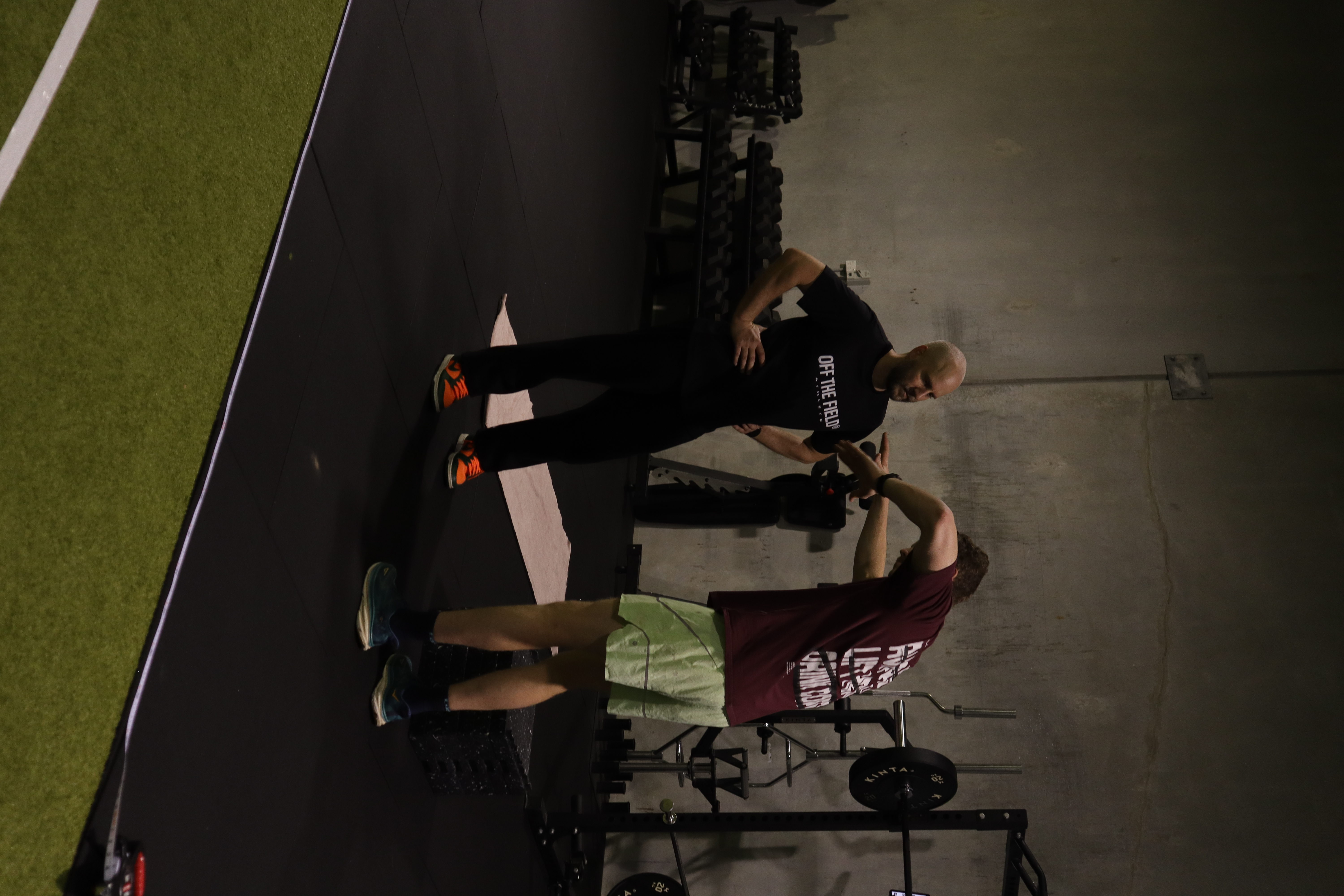 Getting coaching tips from Coach Glossop at Off The Field