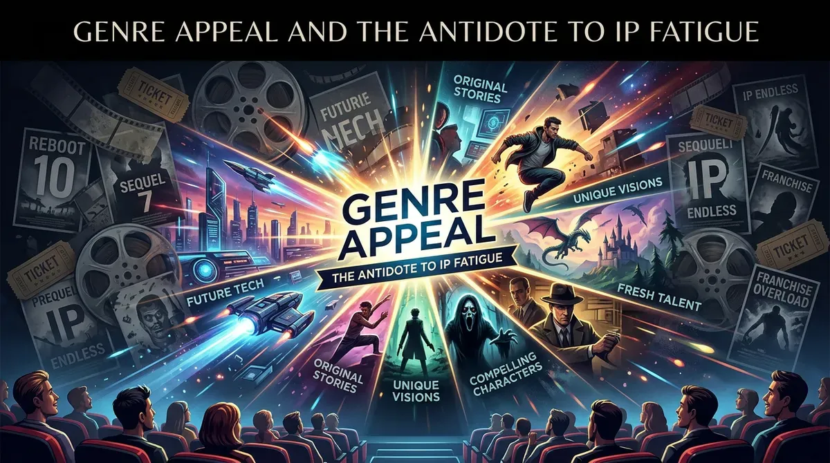 Audience views colorful genres (sci-fi, fantasy, horror, mystery) as 'Genre Appeal,' an antidote to 'IP Fatigue' from reboots.