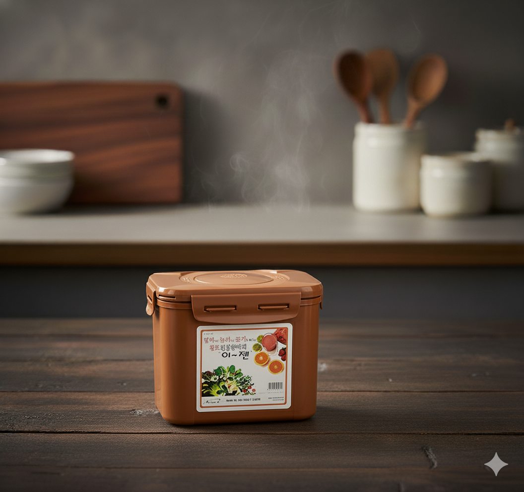 A container for fermenting kimchi.