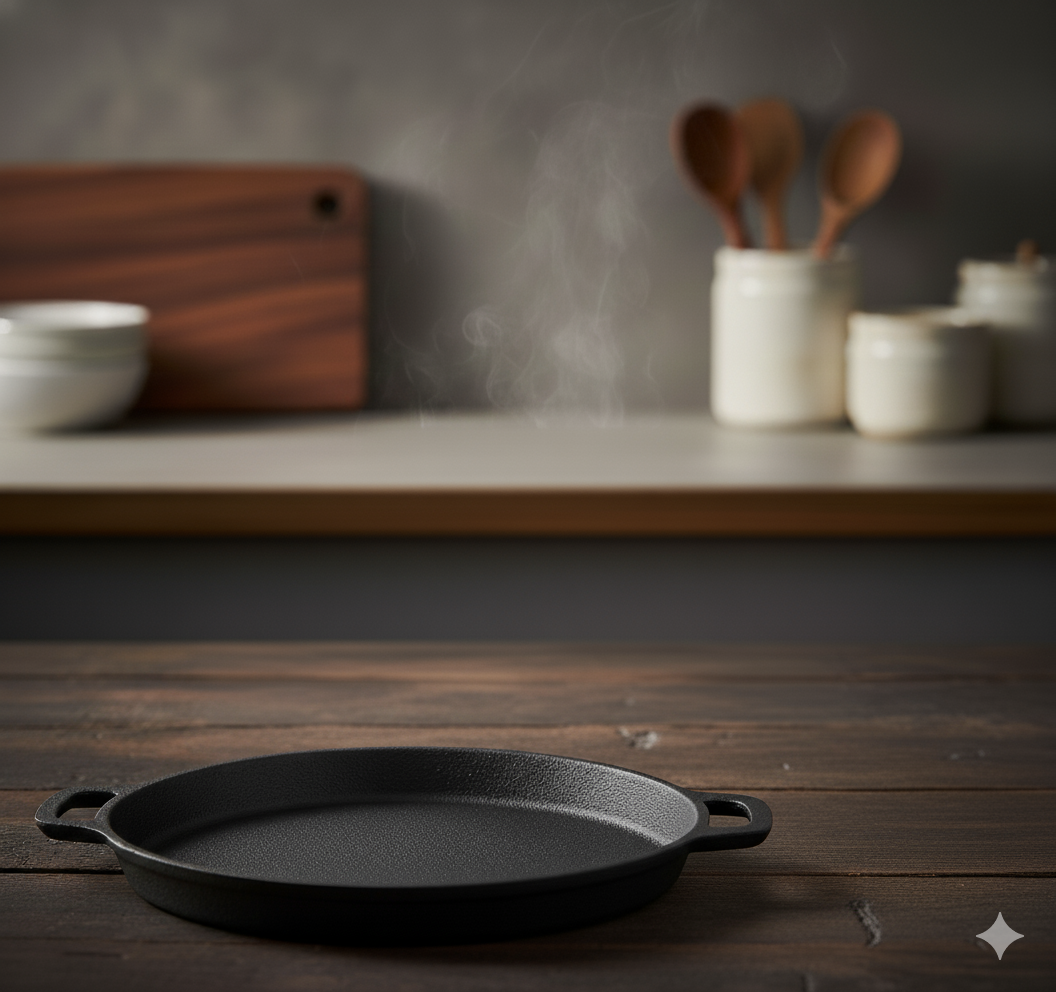 A round grill pan for Korean BBQ.