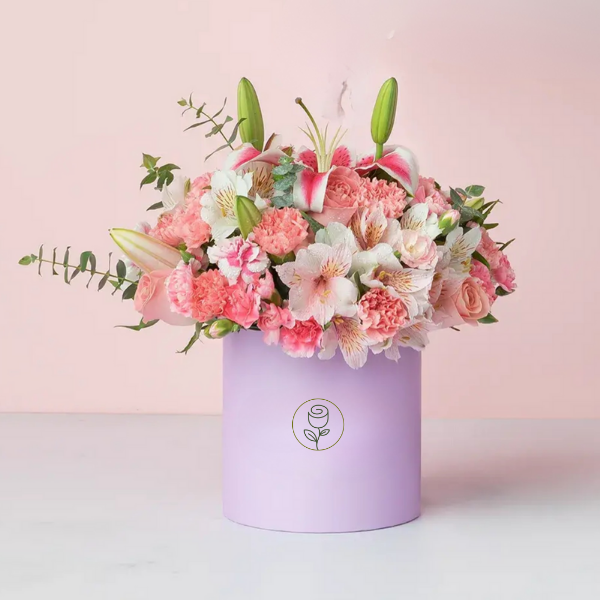 Caja Floral 'Encanto Rosado'