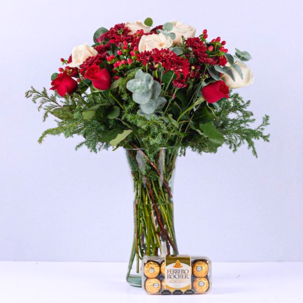 Elegancia Roja y Crema con Ferrero Rocher