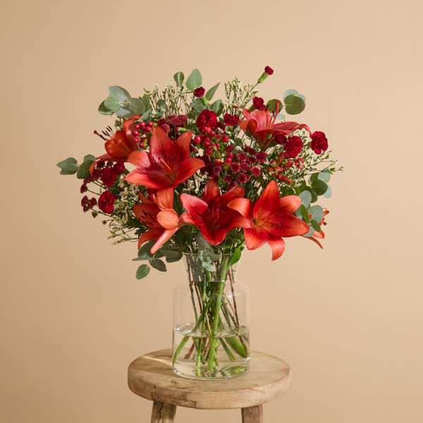 Ramo Pasión Lirios Rojos