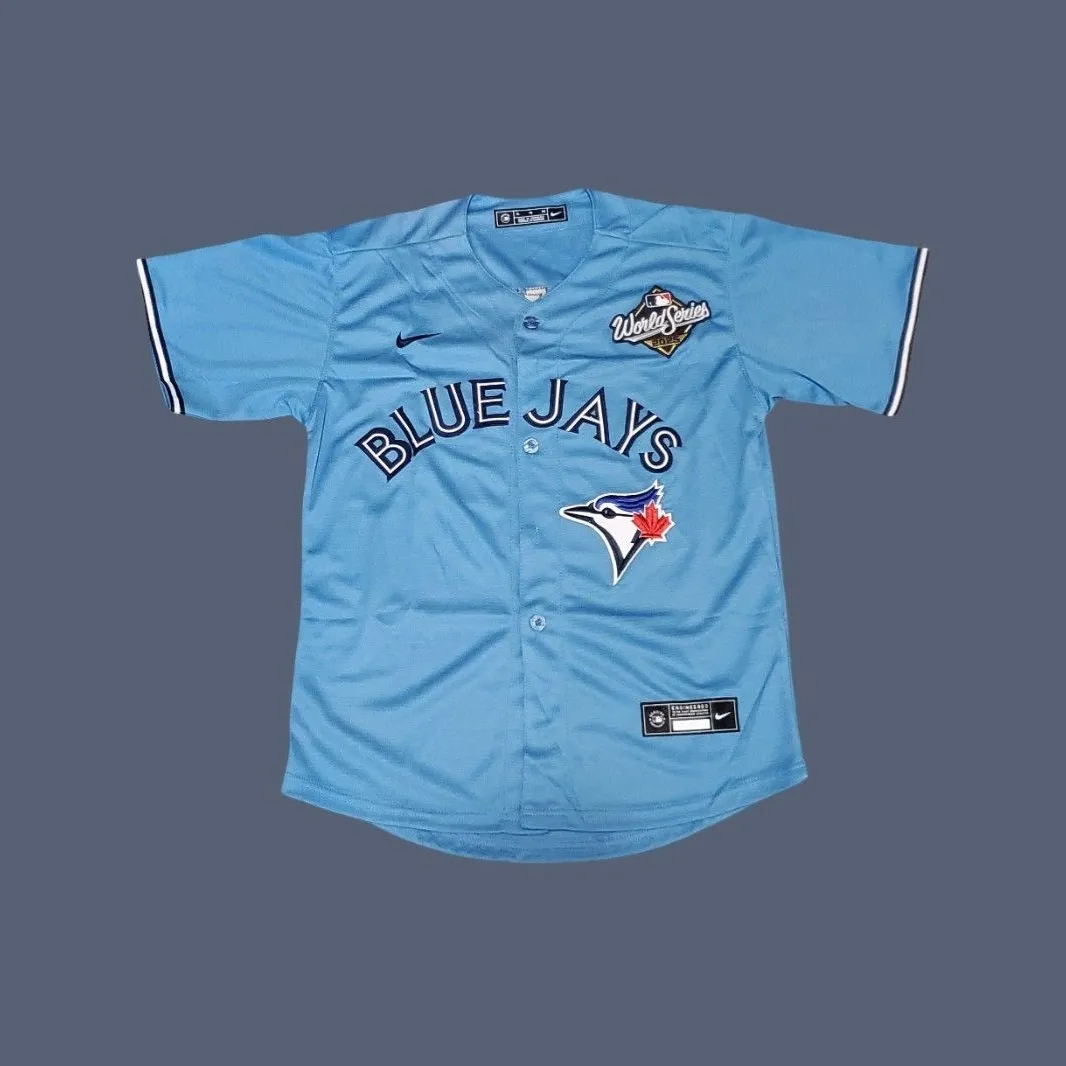 Vladimir Guerrero Jr. Blue Jays Powder Blue Jersey - Kids – back