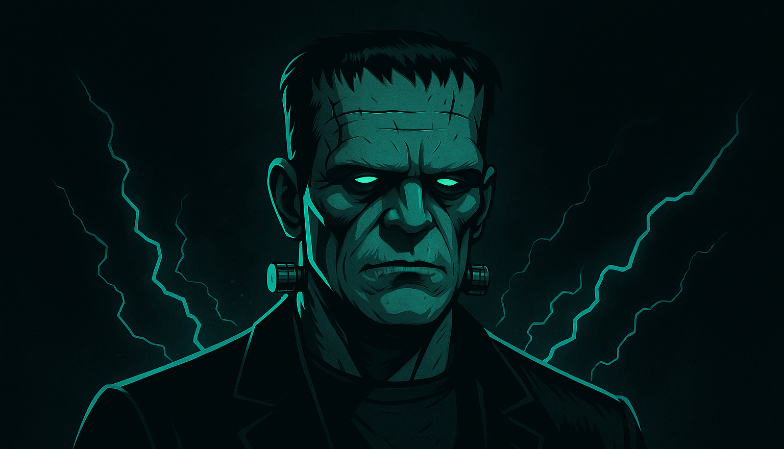 A stylized illustration of Frankenstein's monster, representing the resurrected leads.