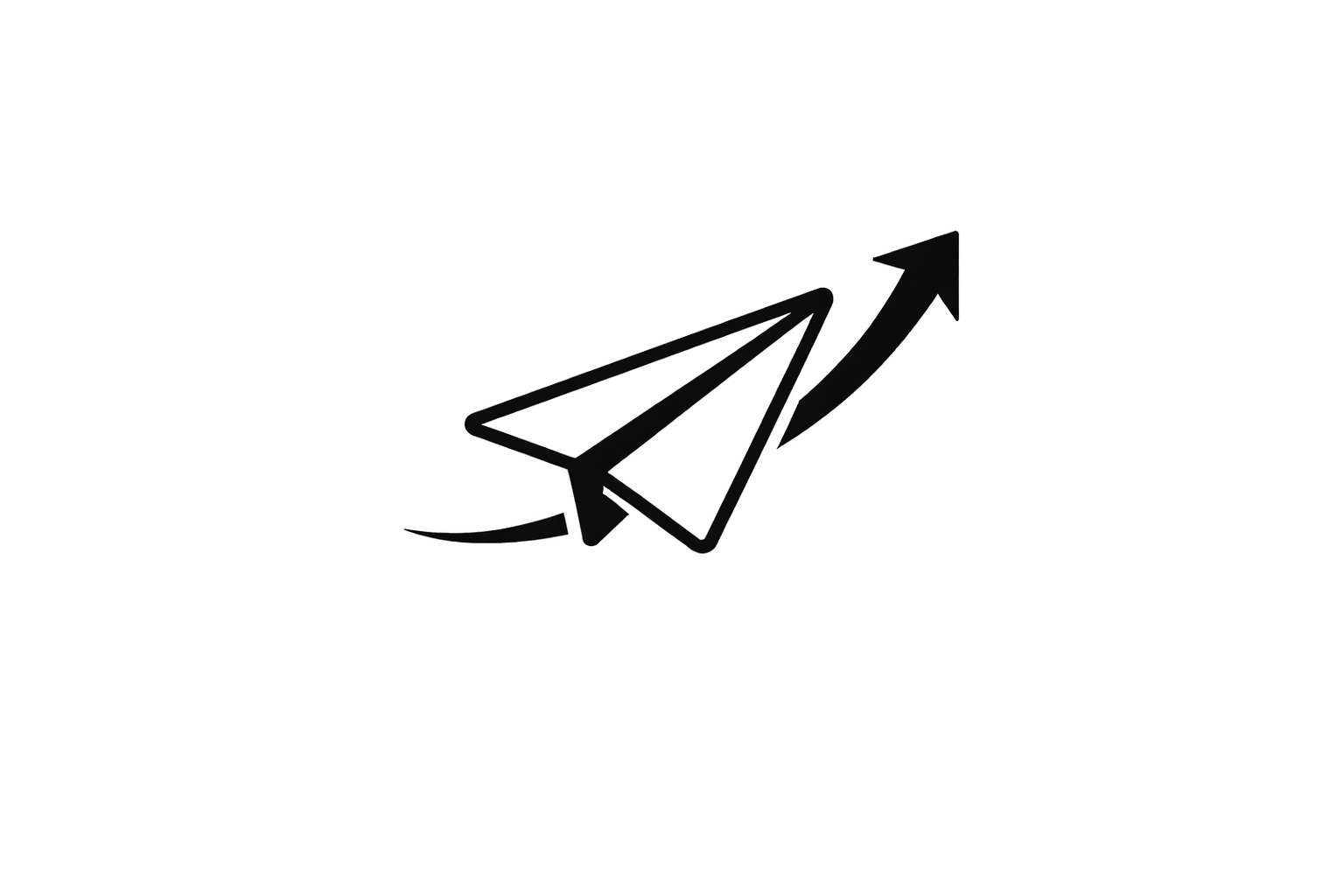 A paper rocket launching from a desk, representing a confident launch.