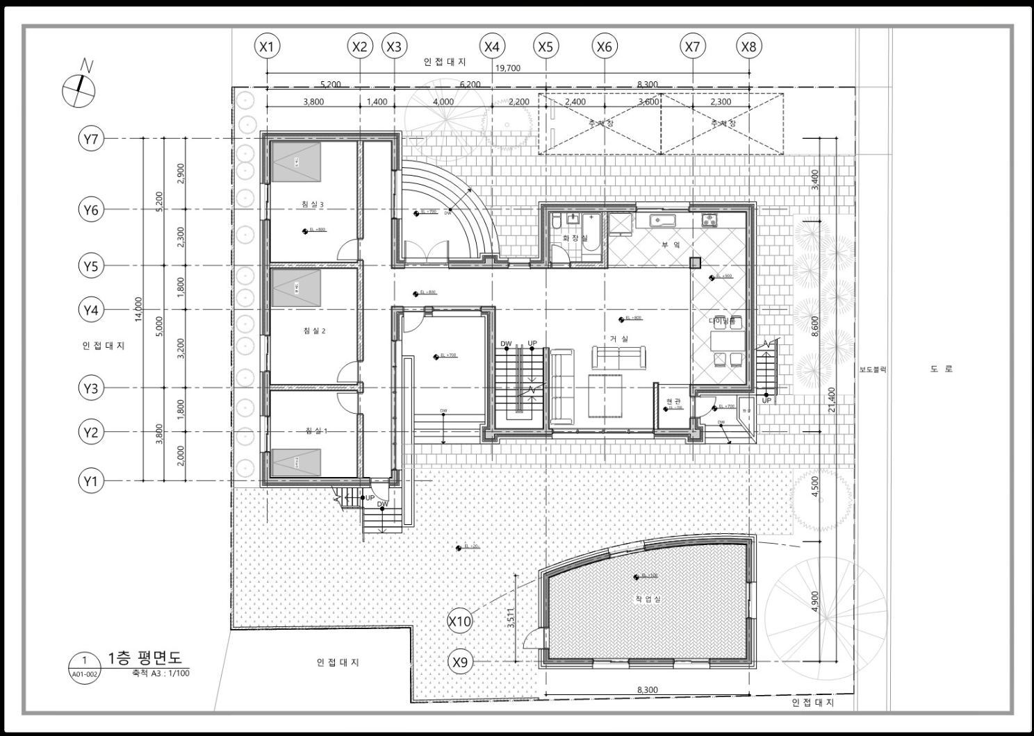 A floor plan of an office building for the monitoring dashboard.