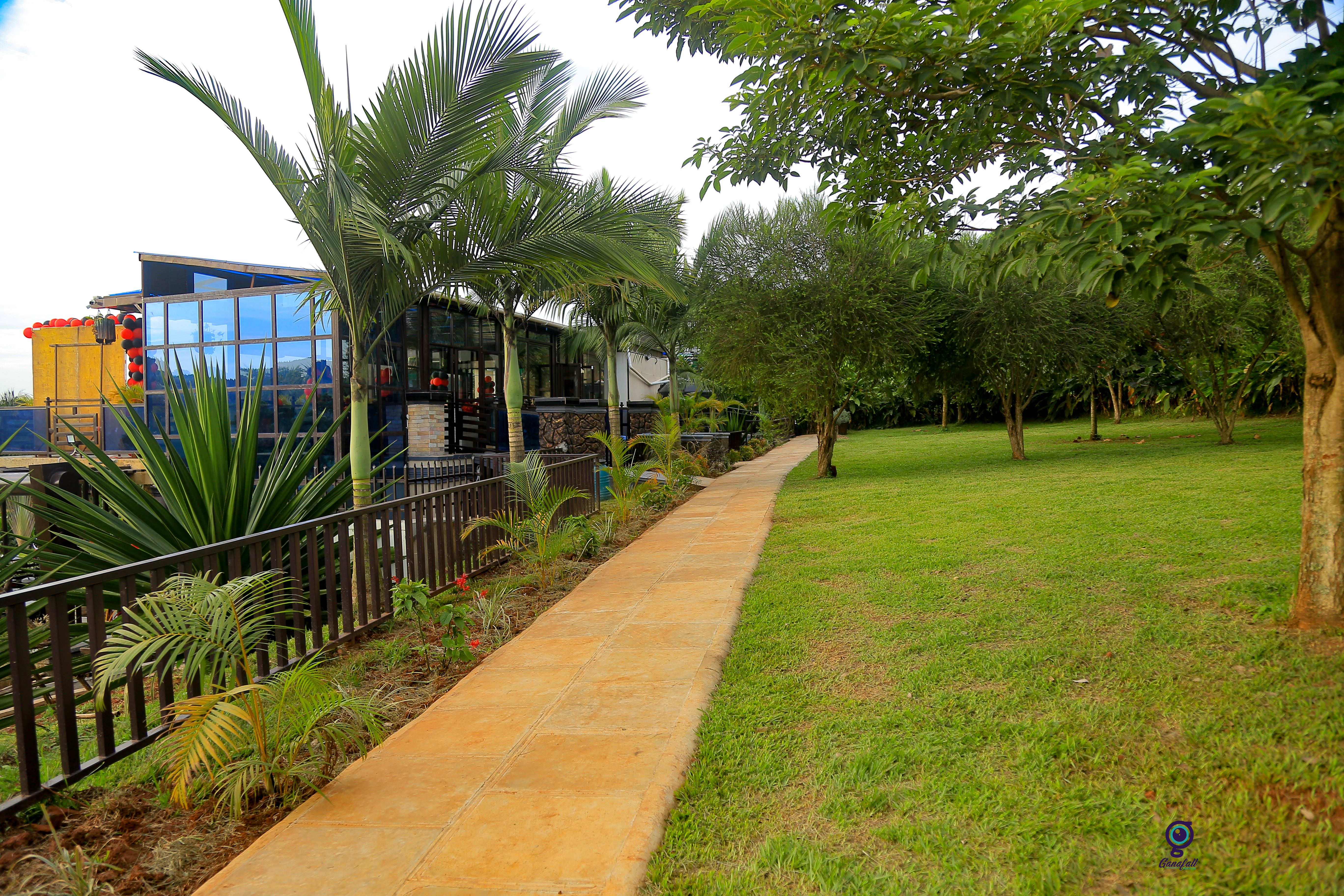 A scenic view of the resort grounds at Difrika.