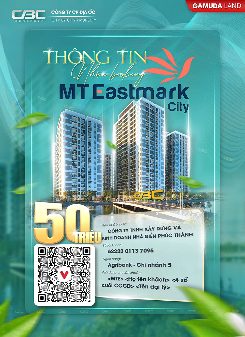 Thông tin booking dự án MT Eastmark City.