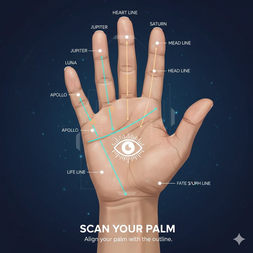 Example of a good palm photo for reading