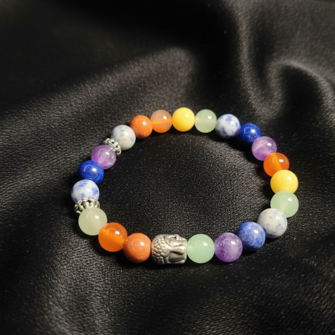Seven Chakra Natural Gemstone Harmony Bracelet
