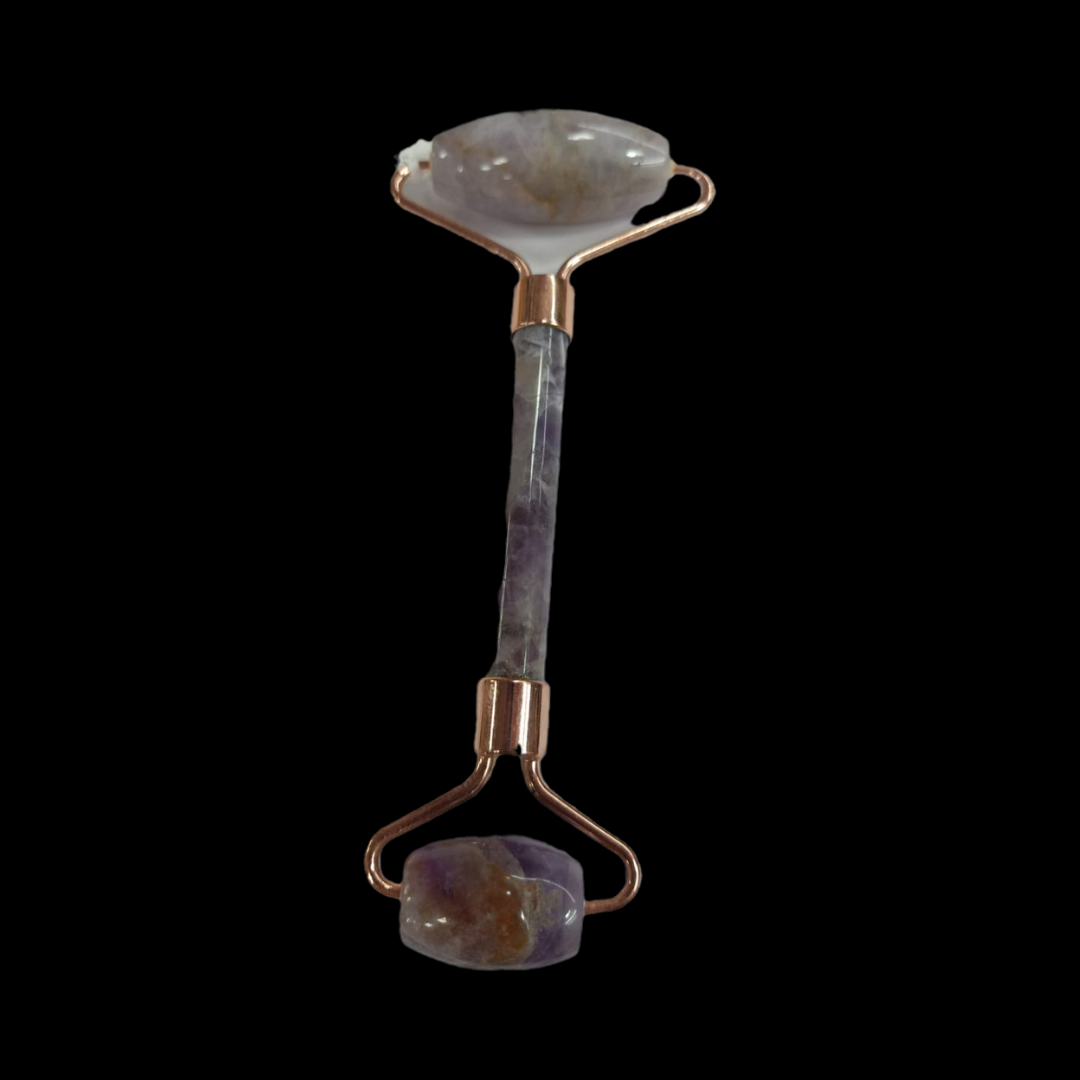 Natural Amethyst Holistic Facial Roller & Gua Sha Set