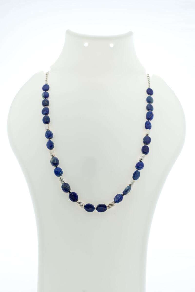 Royal Lapis Lazuli & 925 Sterling Silver Necklace