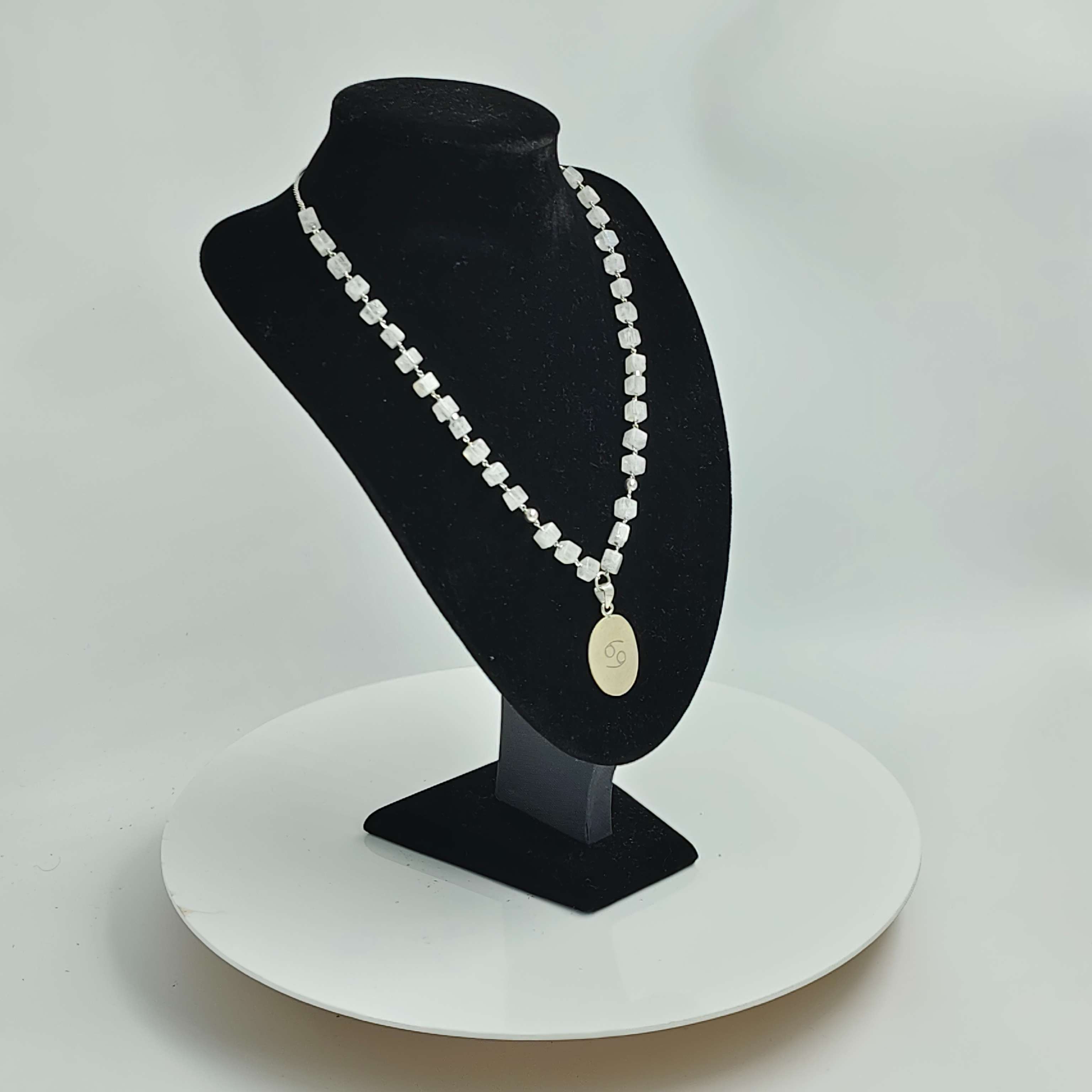 Celestial Moonstone Cancer Astrological Necklace