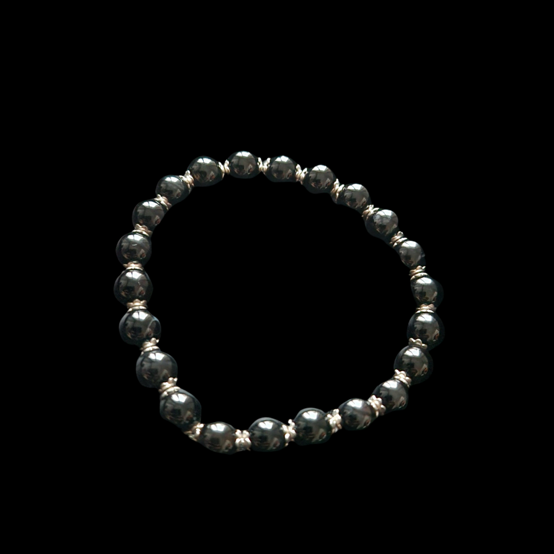 Classic Glossy Black Onyx Protection Bracelet
