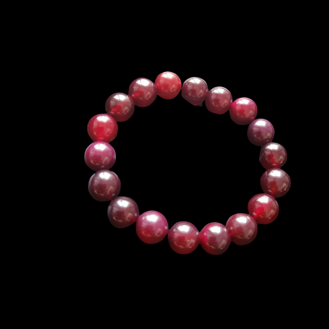 Natural Cherry Garnet Passion & Root Chakra Bracelet