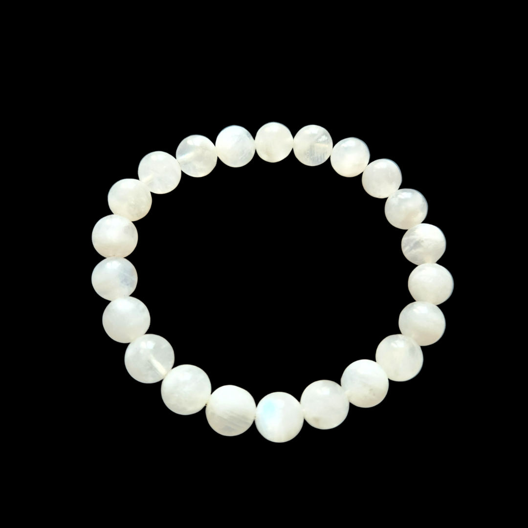 Natural Luminous Rainbow Moonstone Intuition Bracelet