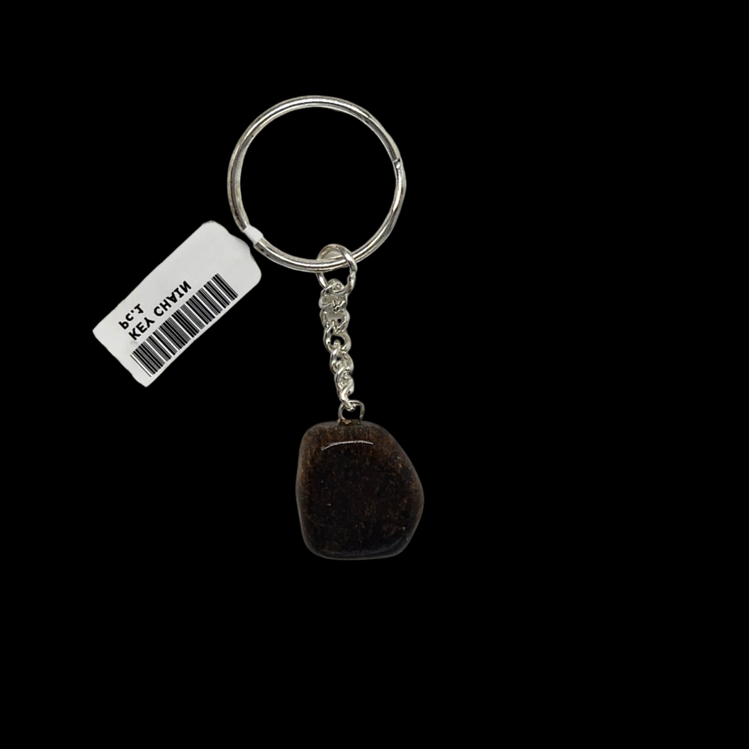Natural Red Jasper Crystal Small Tumbled Energized Keychain