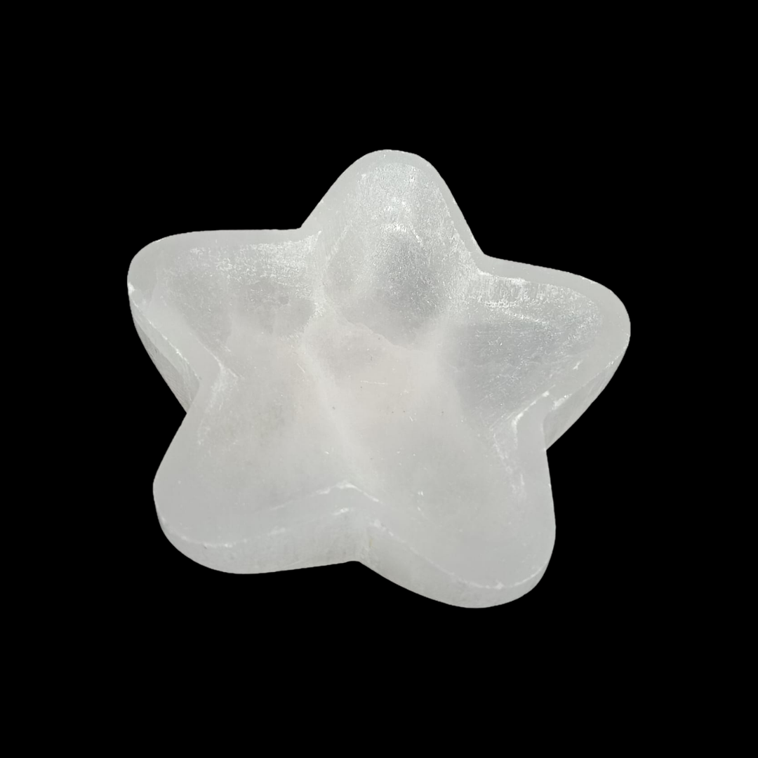 Natural Moroccan Selenite Cleansing Star Shape Crystal Bowl
