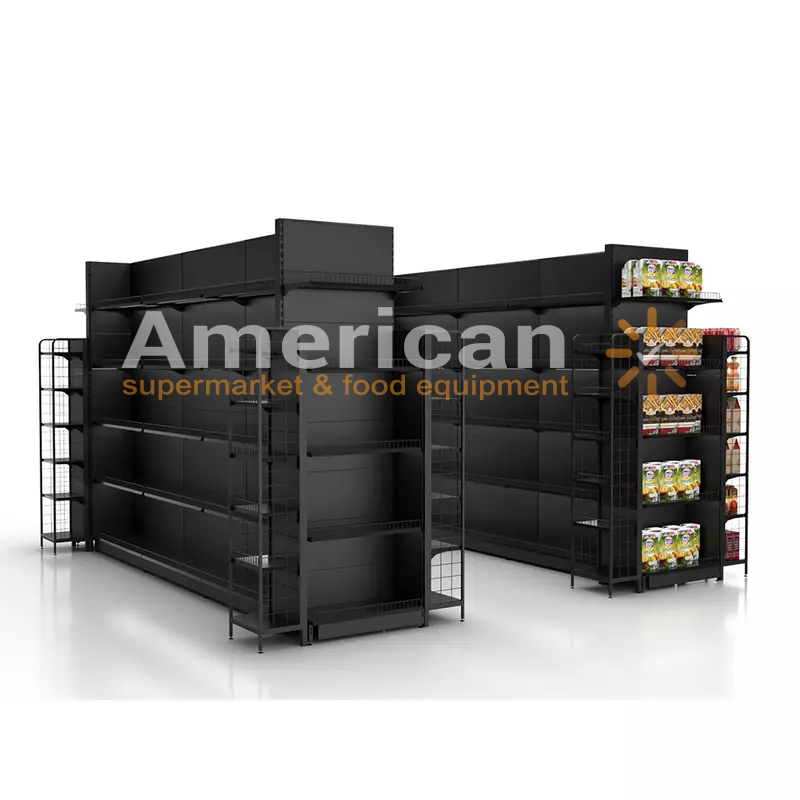 Metal Shelves with End Cap