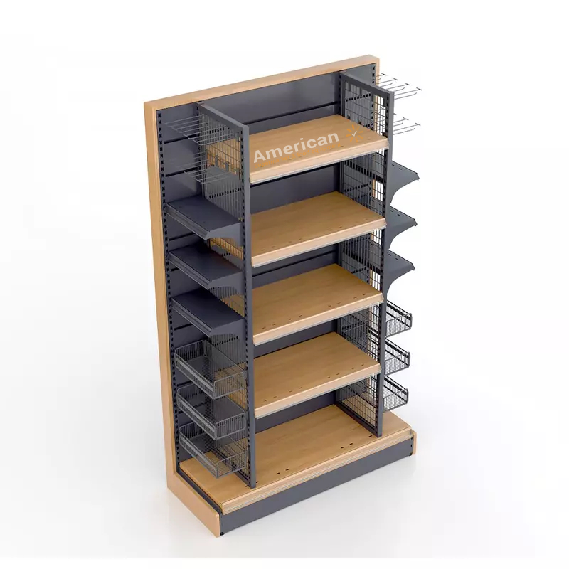 Wood Texture Grocery Rack