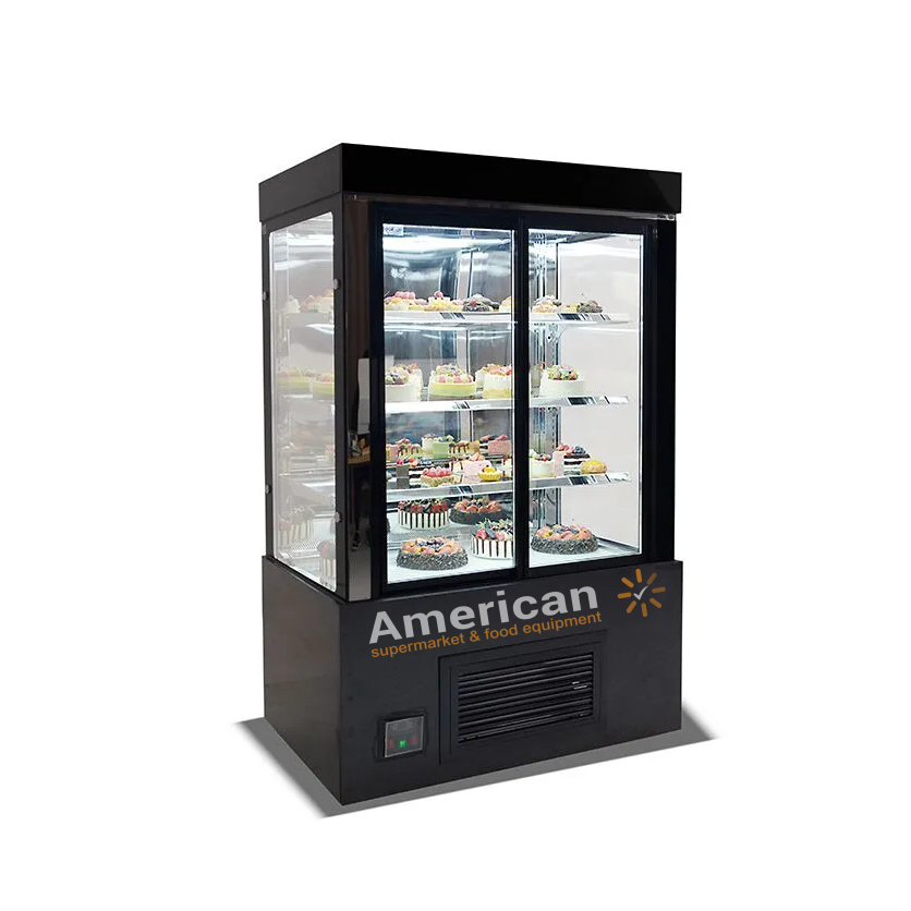 Vertical Vitrine Glass Cake Display Cooler