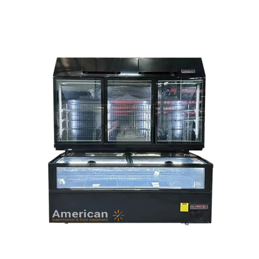 Perspective Window Wall Mounted Combination Freezer