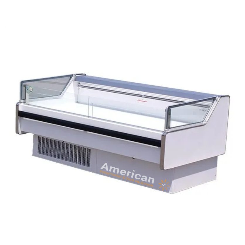 New Commercial Butcher Shop Right Angle Open Type Meat Display Freezer Fridge Cabinet