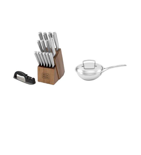 CUCHILLOS 16 PSZ + MINI SARTÉN 18 CM - imagen 1
