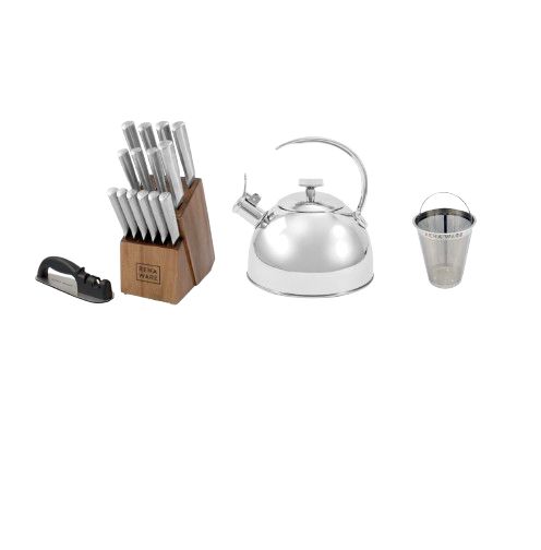 CUCHILLOS 16 PSZ + TETERA 3L + INFUSOR - imagen 1