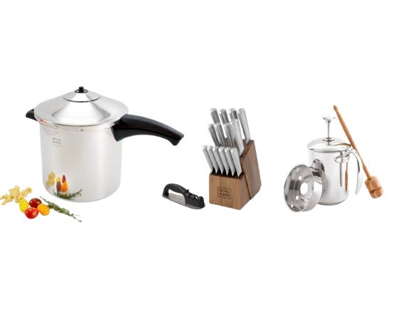 OLLA DE PRESIÓN 7L + CUCHILLOS 16 PSZ + CAFETERA 1.3L - imagen 1