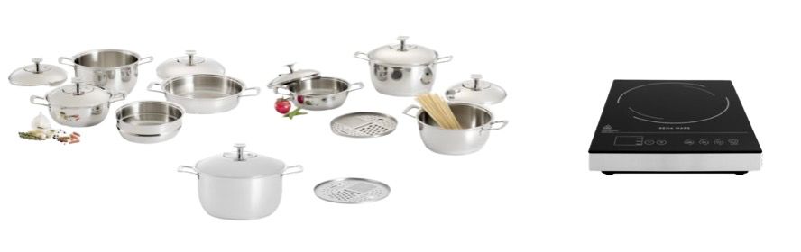 JUEGO GOURMET 17 PSZ + COCINA DE  INDUCCIÓN - imagen 1