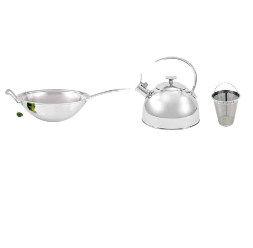 WOK 34 CM + TETERA 3L + INFUSOR - imagen 1