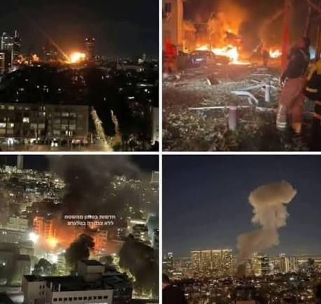 އީރާނުގެ މިސައިލް ހަމަލާތަކަށްފަހު ތެލް އަވީވްގައި އަލިފާންގަނޑު ރޯވެ ބޮޑެތި ގެއްލުންތައް