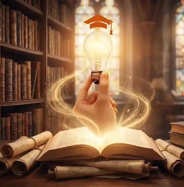 Collage of over 70 academic subjects covered by the platform.