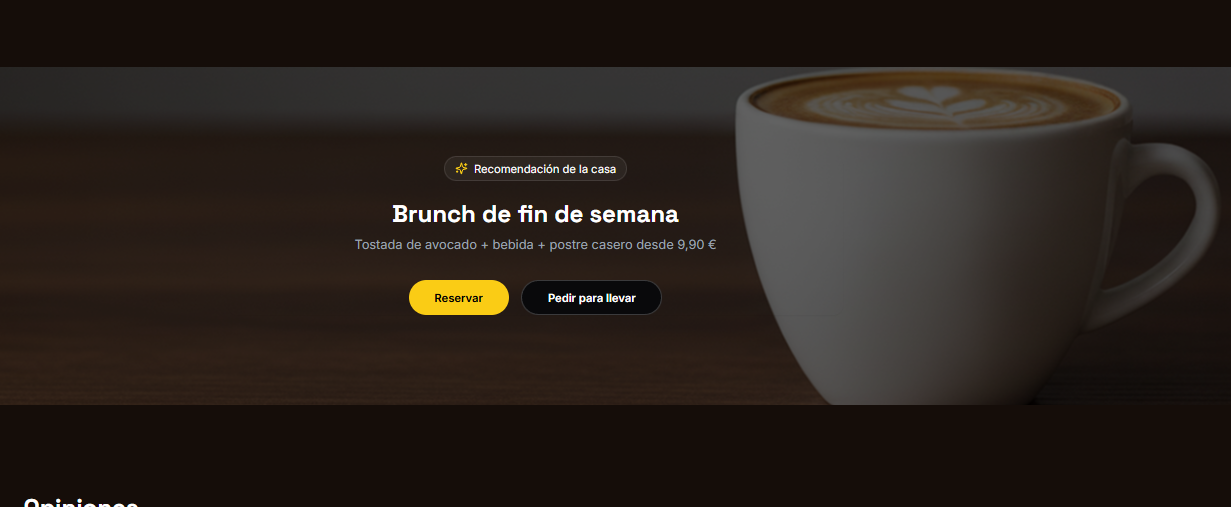 Coffee shop website screenshot 4