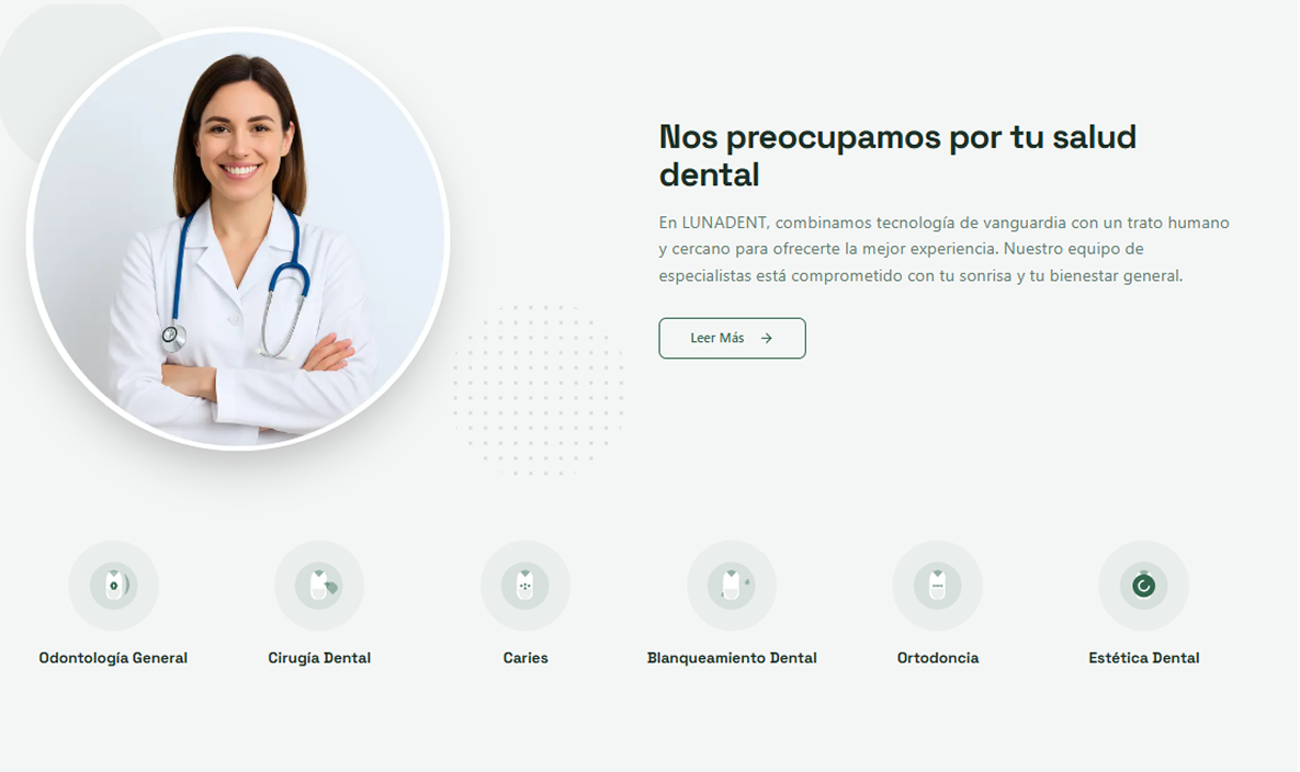 Dental clinic website screenshot 4
