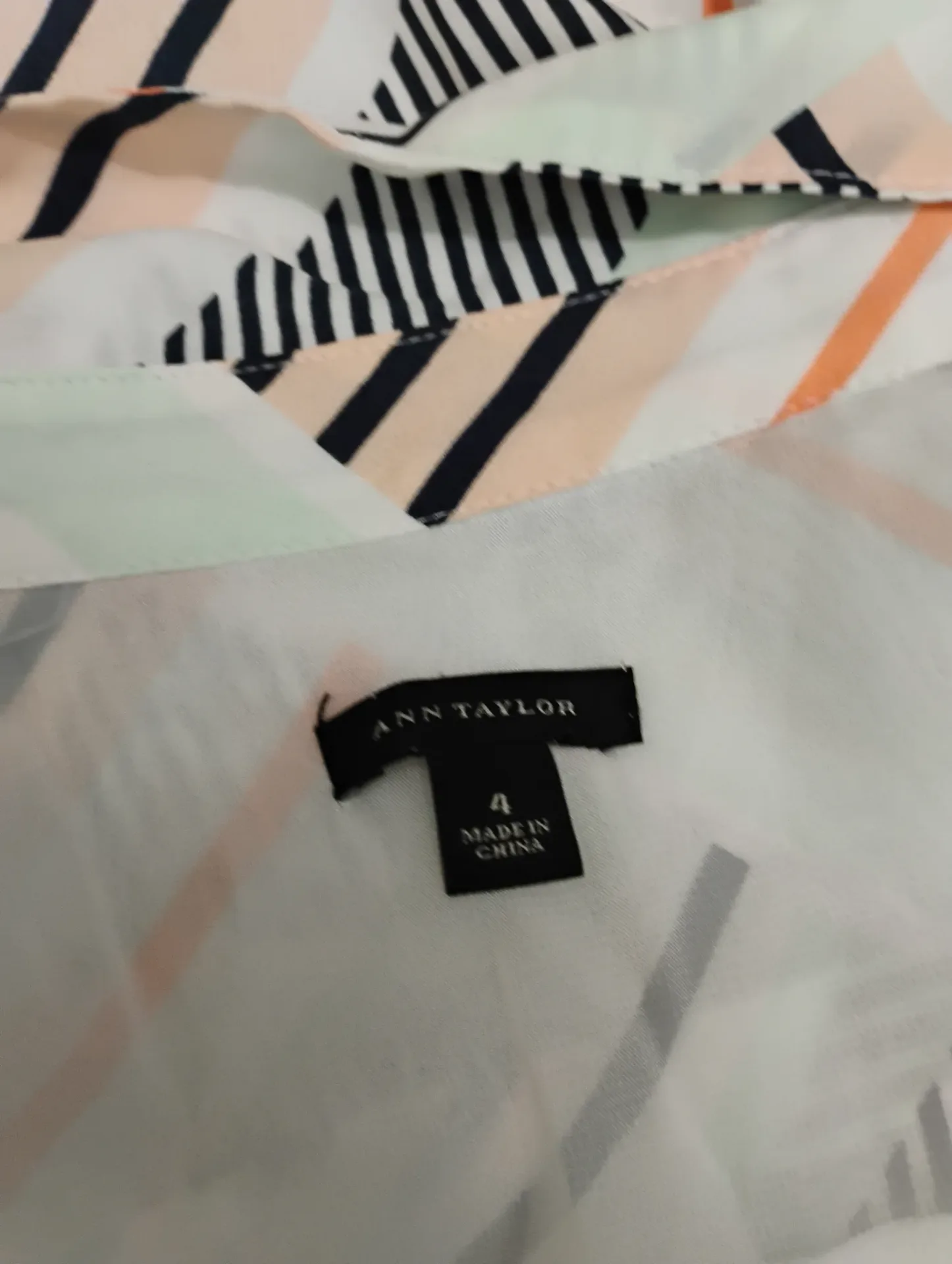 Ann Taylor Sleeveless Button Front Striped Shirtdress Tie Waist Size 4 thumbnail 5
